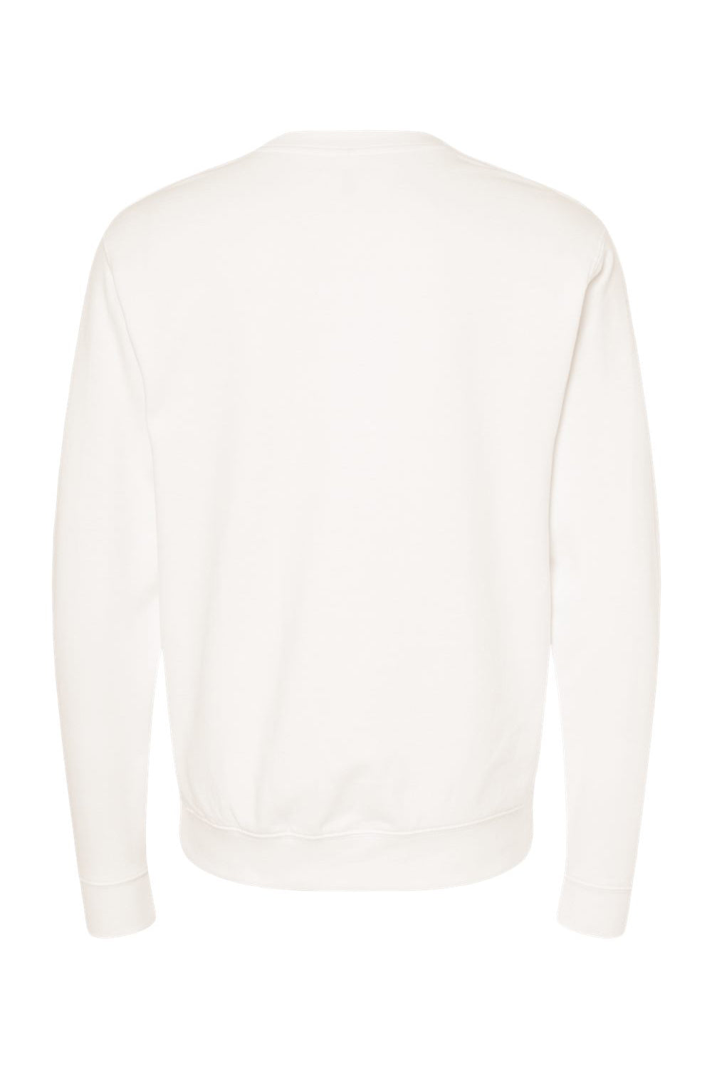 Independent Trading Company SS3000 Mens Crewneck Sweatshirt Bone White Flat Back