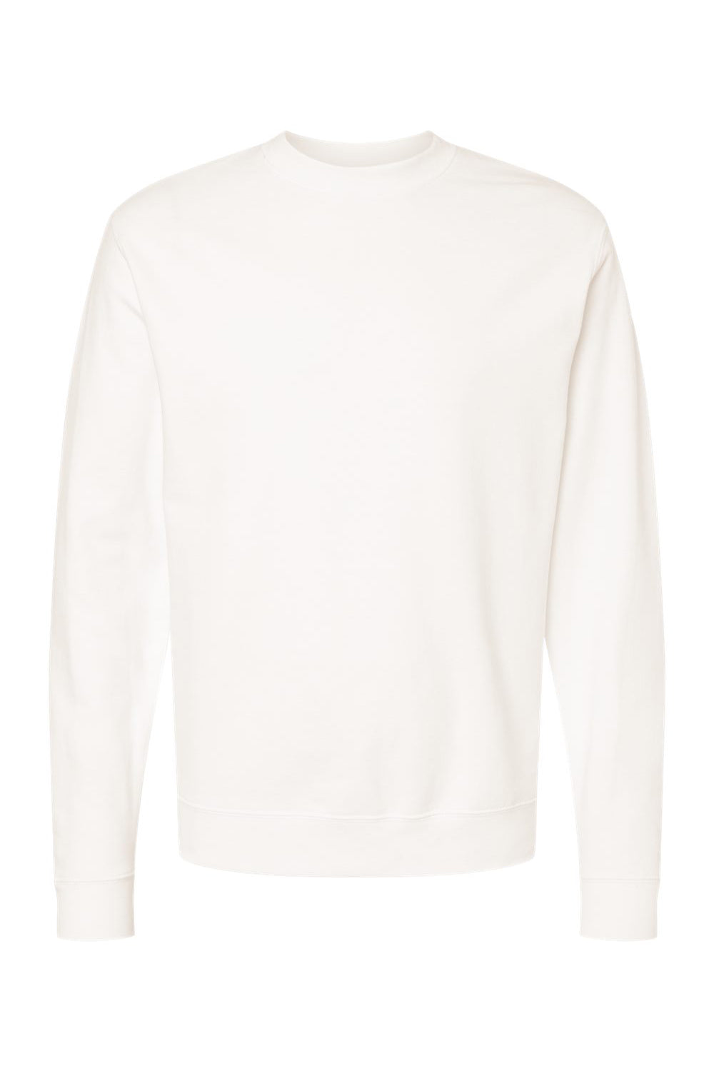 Independent Trading Company SS3000 Mens Crewneck Sweatshirt Bone White Flat Front
