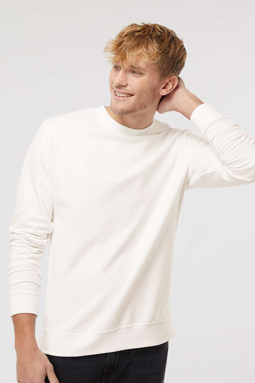 Independent Trading Company SS3000 Mens Crewneck Sweatshirt Bone White Model Front