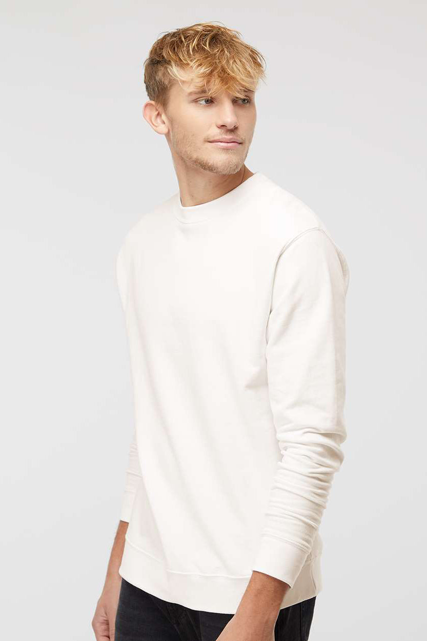 Independent Trading Company SS3000 Mens Crewneck Sweatshirt Bone White Model Side