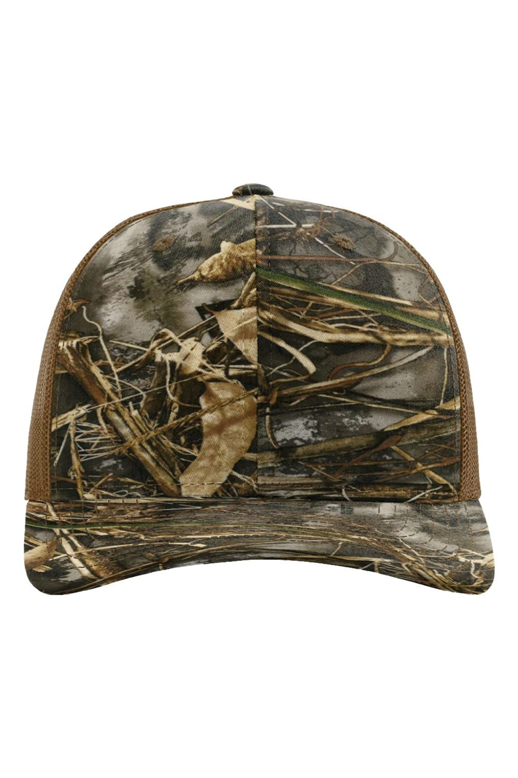 Richardson Hats 112P Mens Printed Snapback Trucker Hat Realtree Max 7/Buck Flat Front