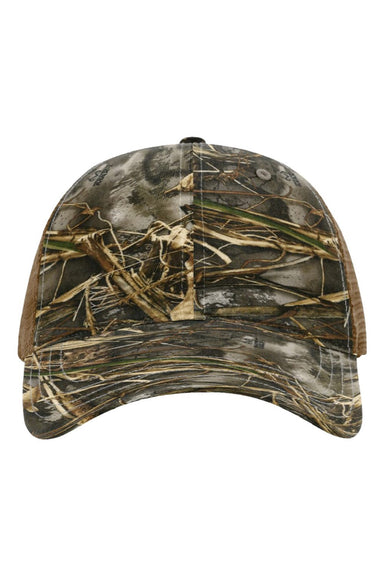 Richardson Hats 111P Mens Garment Washed Printed Snapback Trucker Hat Realtree Max 7/Buck Flat Front