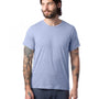 Alternative Mens Go To Short Sleeve Crewneck T-Shirt - Heather Stonewashed Blue