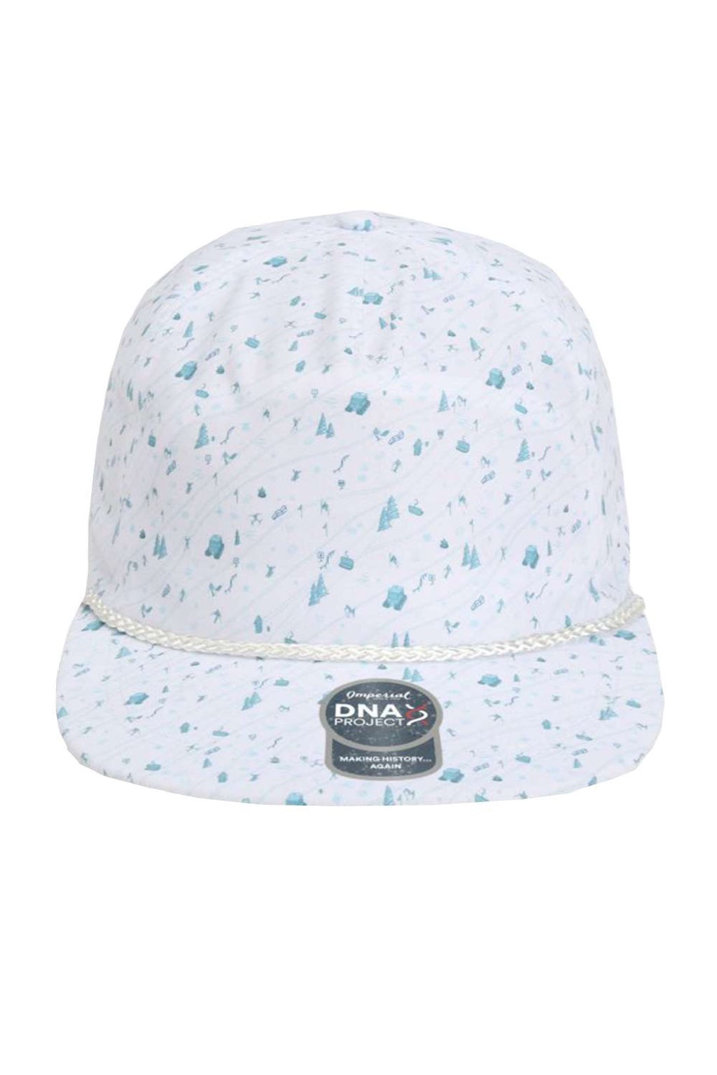 Imperial Hats DNA010 Mens The Aloha Rope Moisture Wicking Adjustable Hat Winter Blue Flat Front