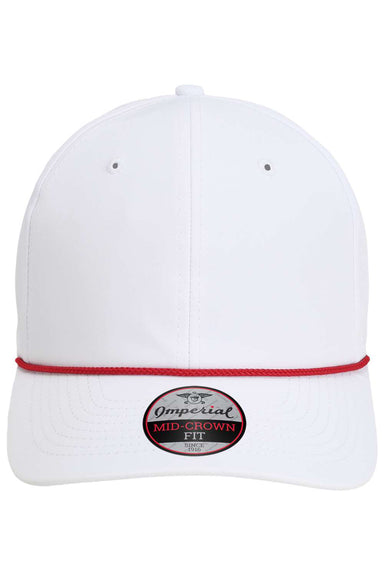 Imperial 7054 Mens The Wingman Hat White/Red Flat Front