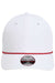 Imperial Hats 7054 Mens The Wingman Moisture Wicking Snapback Hat White/Red Flat Front