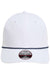 Imperial Hats 7054 Mens The Wingman Moisture Wicking Snapback Hat White/Navy Blue Flat Front