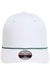 Imperial Hats 7054 Mens The Wingman Moisture Wicking Snapback Hat White/Dark Green Flat Front