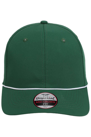 Imperial 7054 Mens The Wingman Hat Forest Green/White Flat Front