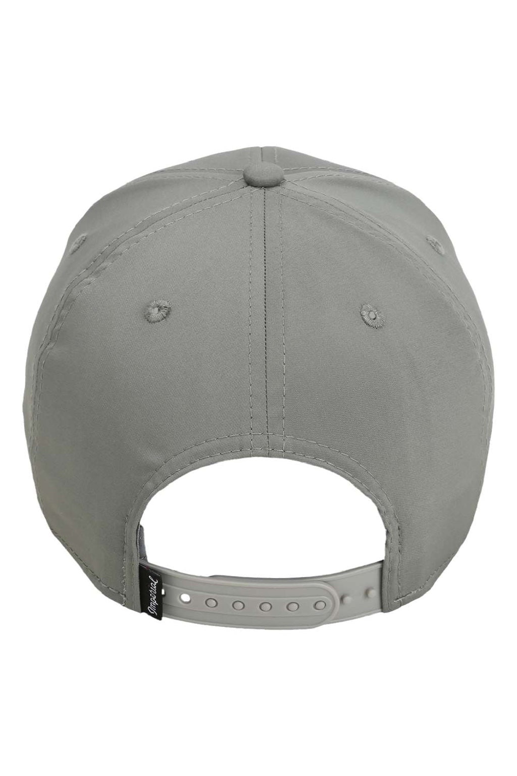 Imperial Hats 7054 Mens The Wingman Moisture Wicking Snapback Hat Grey Flat Back