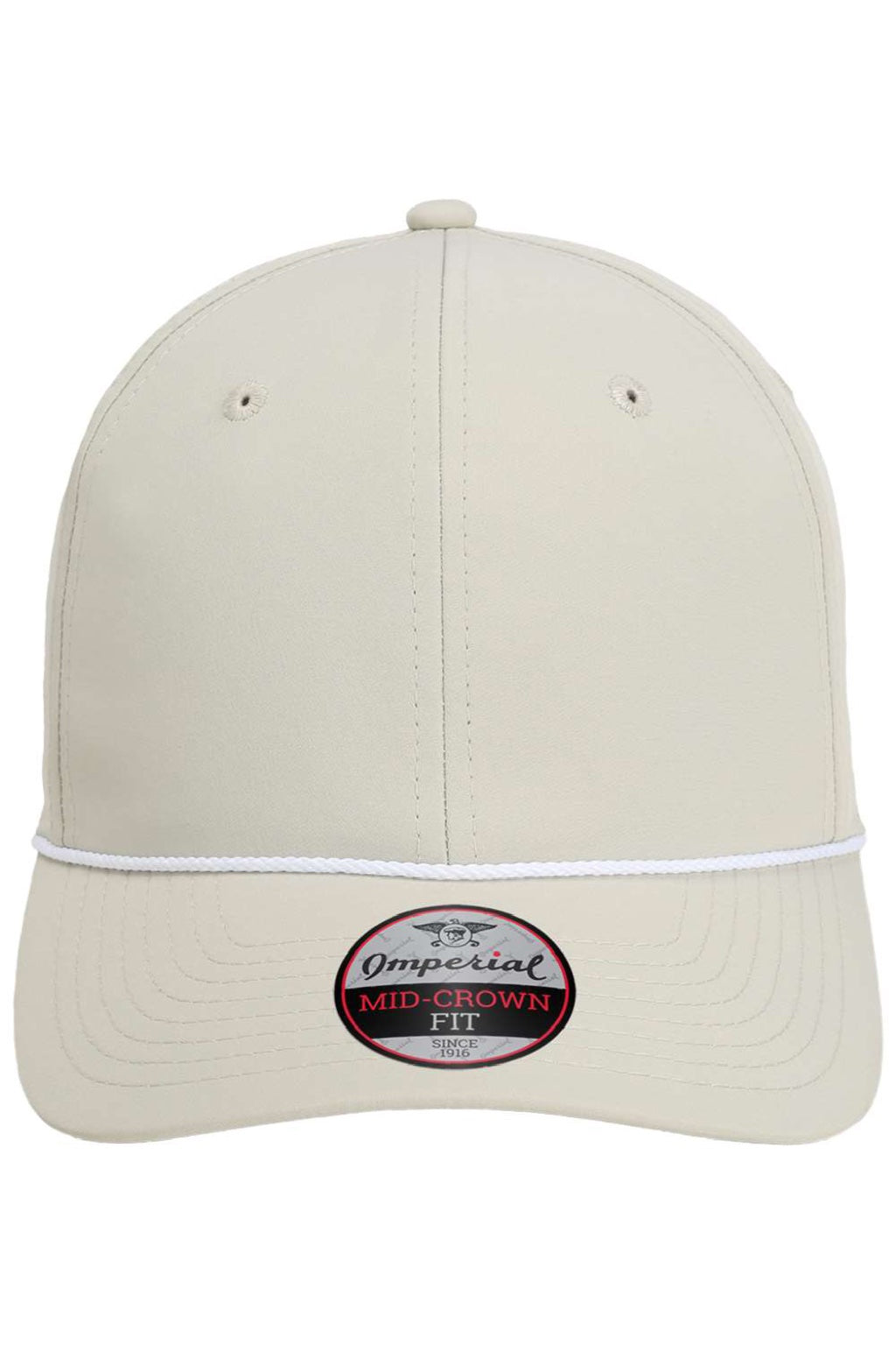 Imperial Hats 7054 Mens The Wingman Moisture Wicking Snapback Hat Putty Flat Front