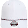 Imperial Mens The Wingman Moisture Wicking Snapback Hat - White/Navy Blue/White/Red - NEW