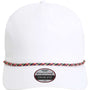 Imperial Mens The Wrightson Moisture Wicking Snapback Hat - White/Navy Blue-Neon - NEW