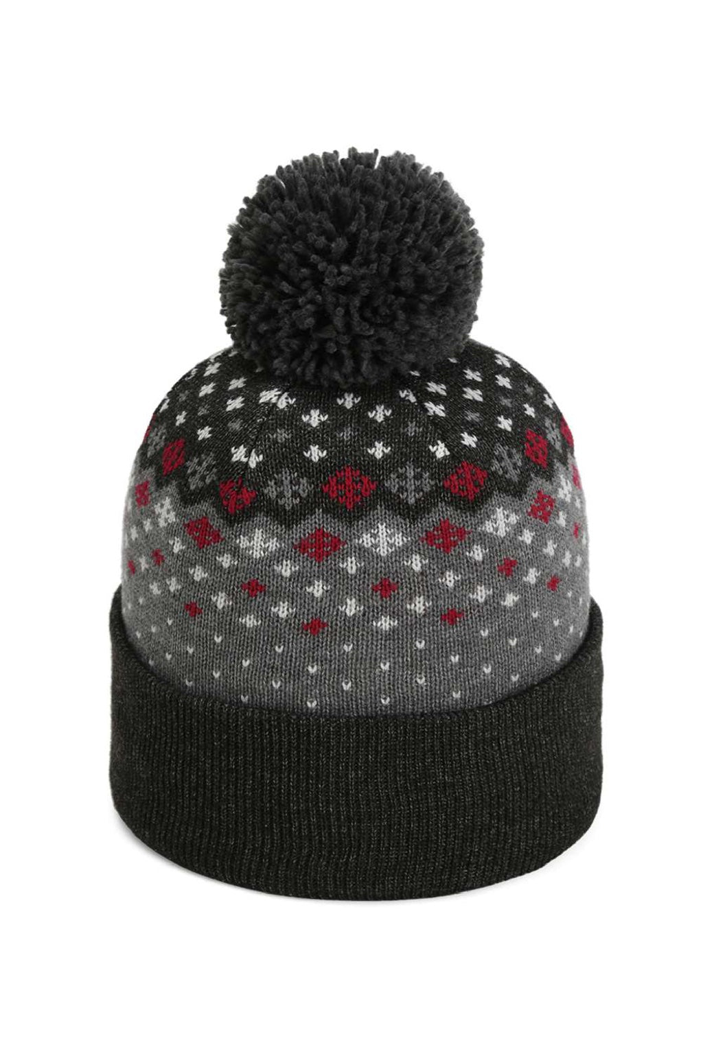 Imperial Hats 6017 Unisex The Baniff Cuffed Beanie Heather Black Flat Front