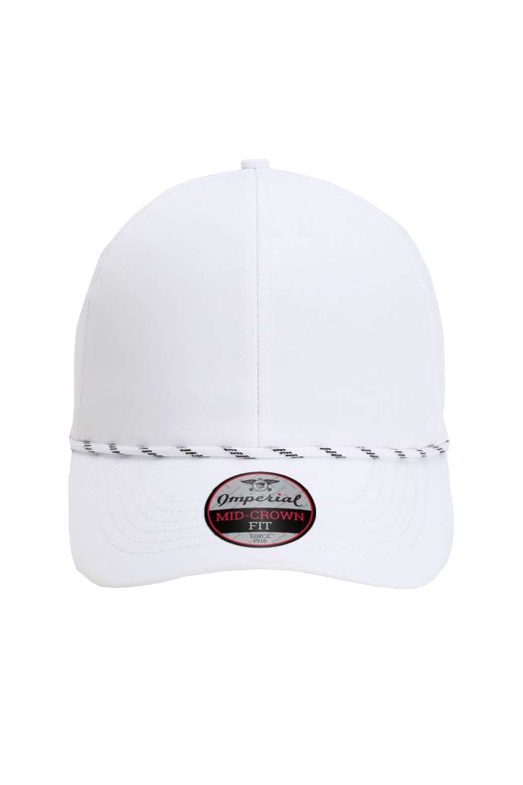 Imperial Hats 6054 Mens The Habanero Performance Rope Adjustable Hat White Flat Front