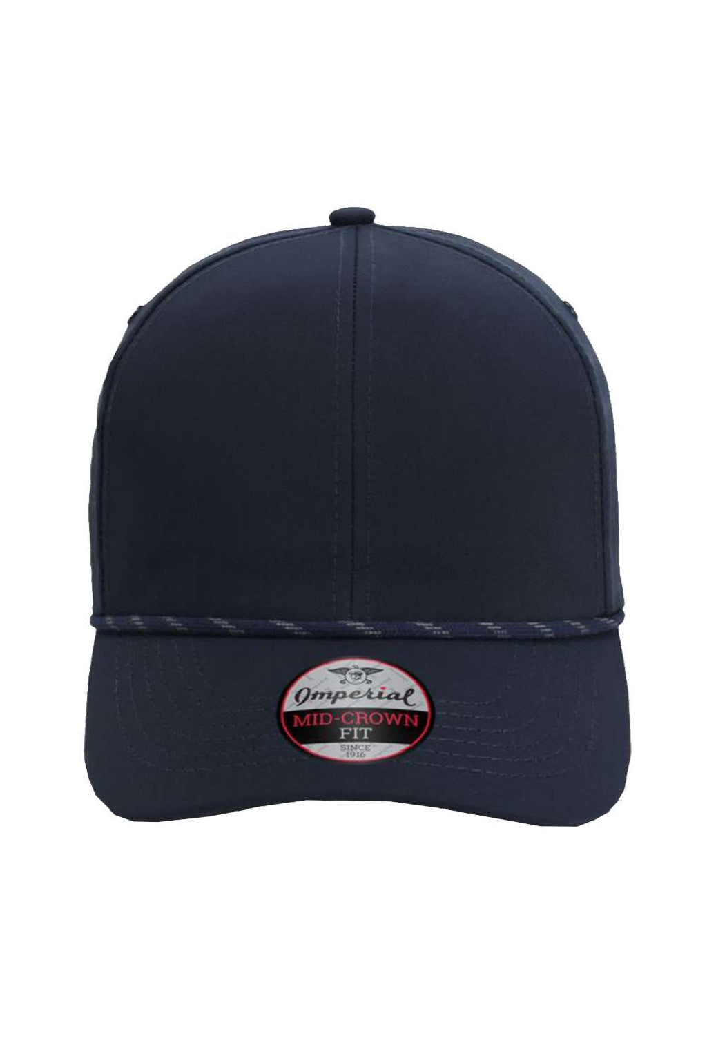 Imperial Hats 6054 Mens The Habanero Performance Rope Adjustable Hat Navy Blue Flat Front