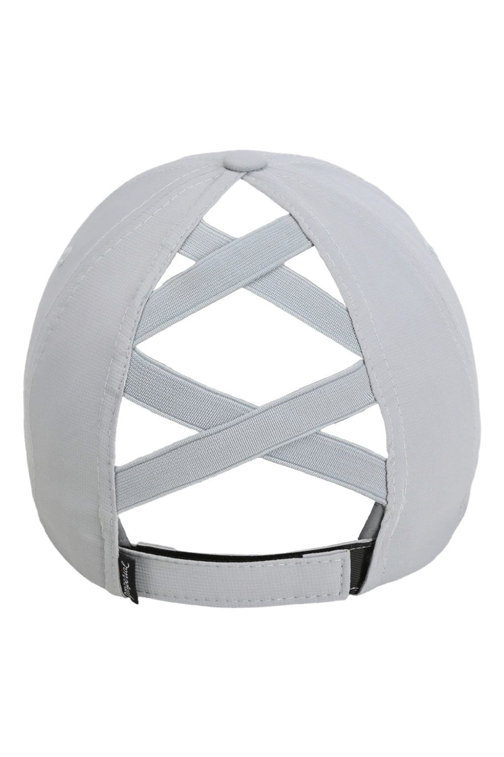 Imperial Hats L338 Mens The Hinsen Ponytail Performance Moisture Wicking Adjustable Hat Fog Grey Flat Back