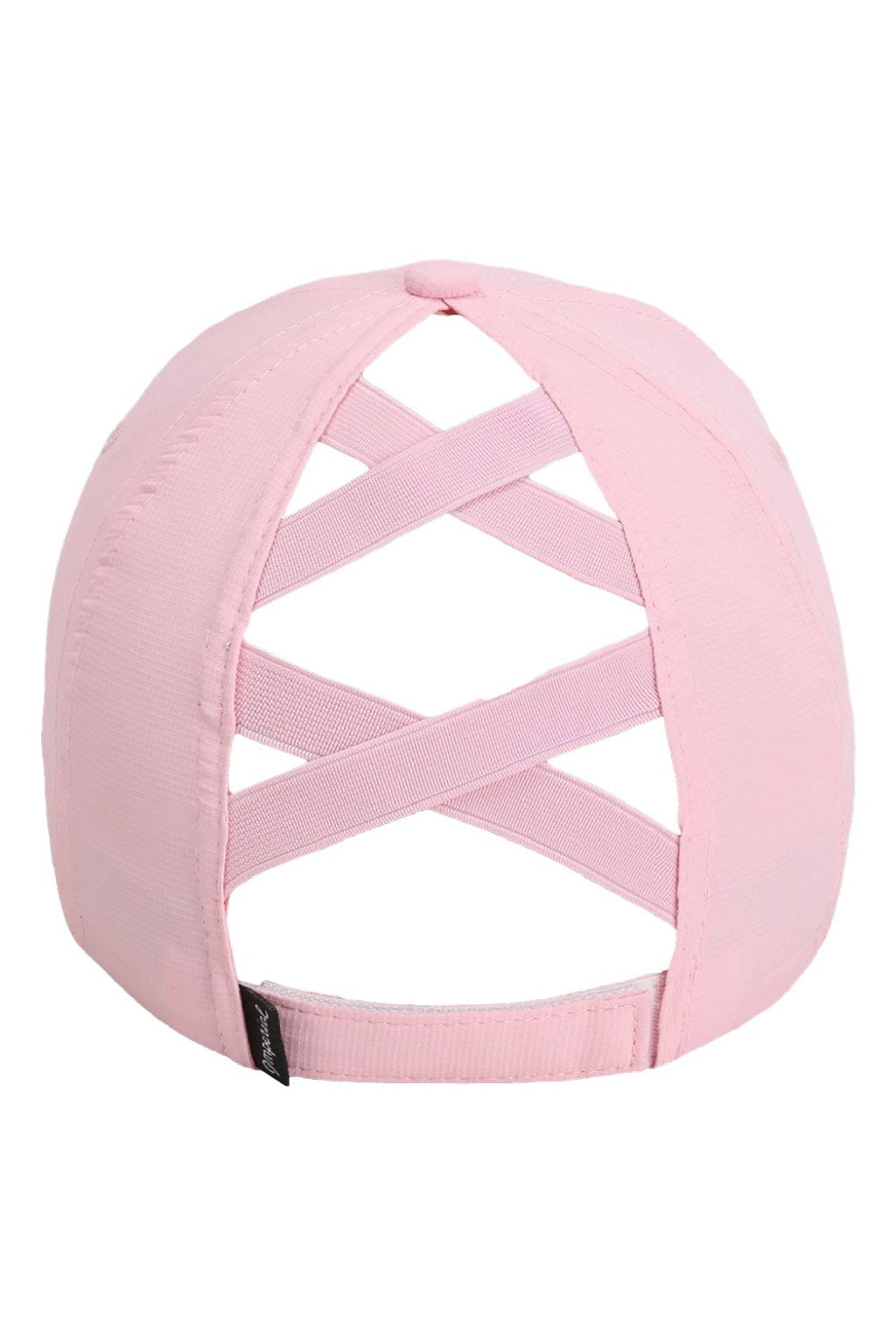 Imperial Hats L338 Mens The Hinsen Ponytail Performance Moisture Wicking Adjustable Hat Light Pink Flat Back