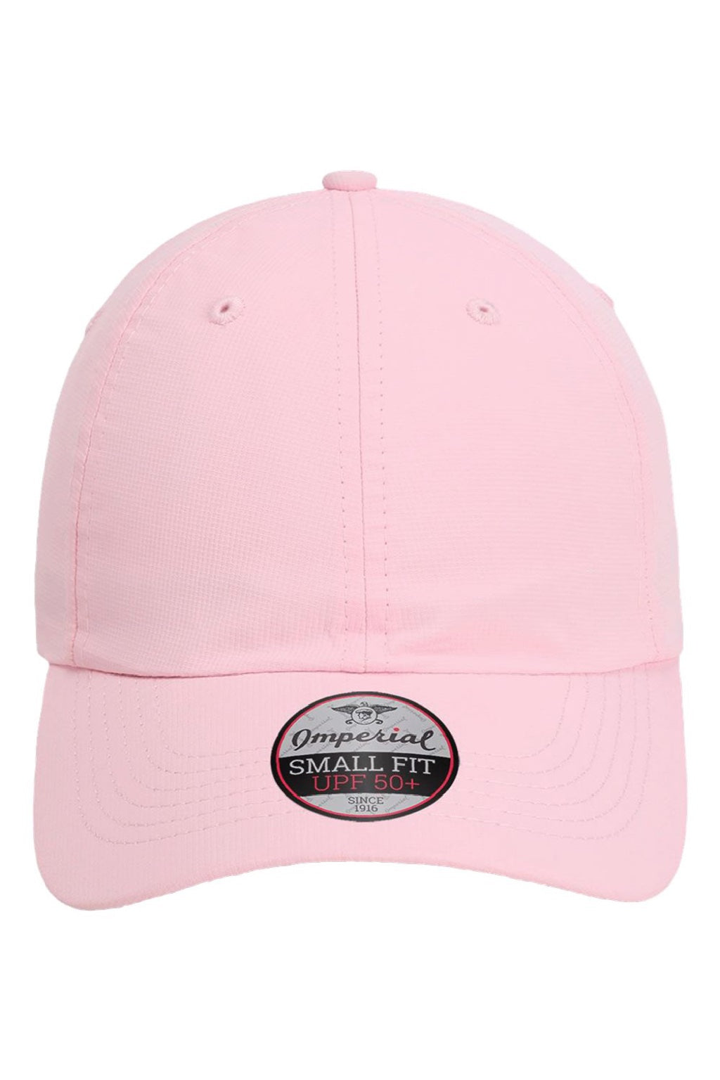 Imperial Hats L338 Mens The Hinsen Ponytail Performance Moisture Wicking Adjustable Hat Light Pink Flat Front