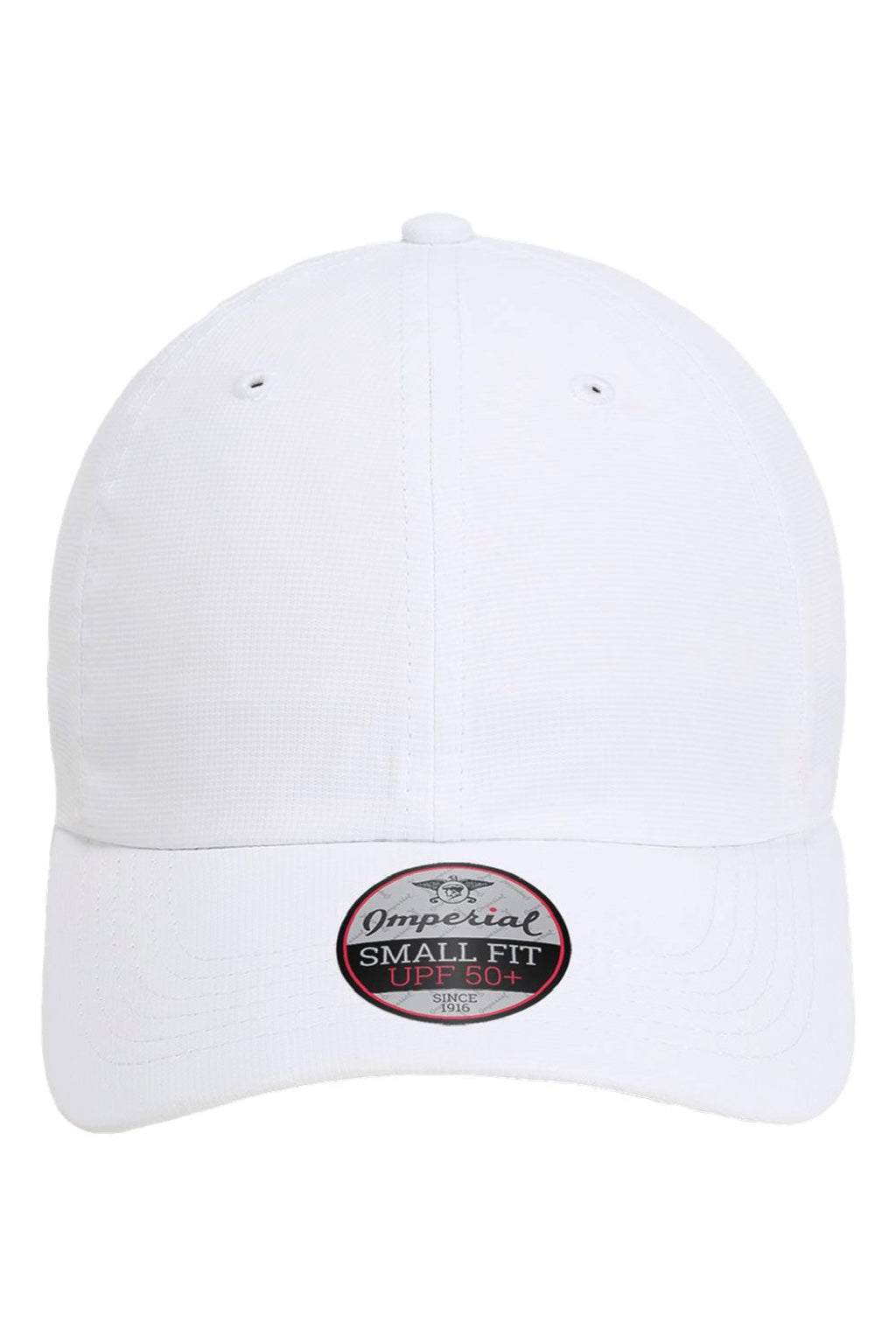 Imperial Hats L338 Mens The Hinsen Ponytail Performance Moisture Wicking Adjustable Hat White Flat Front