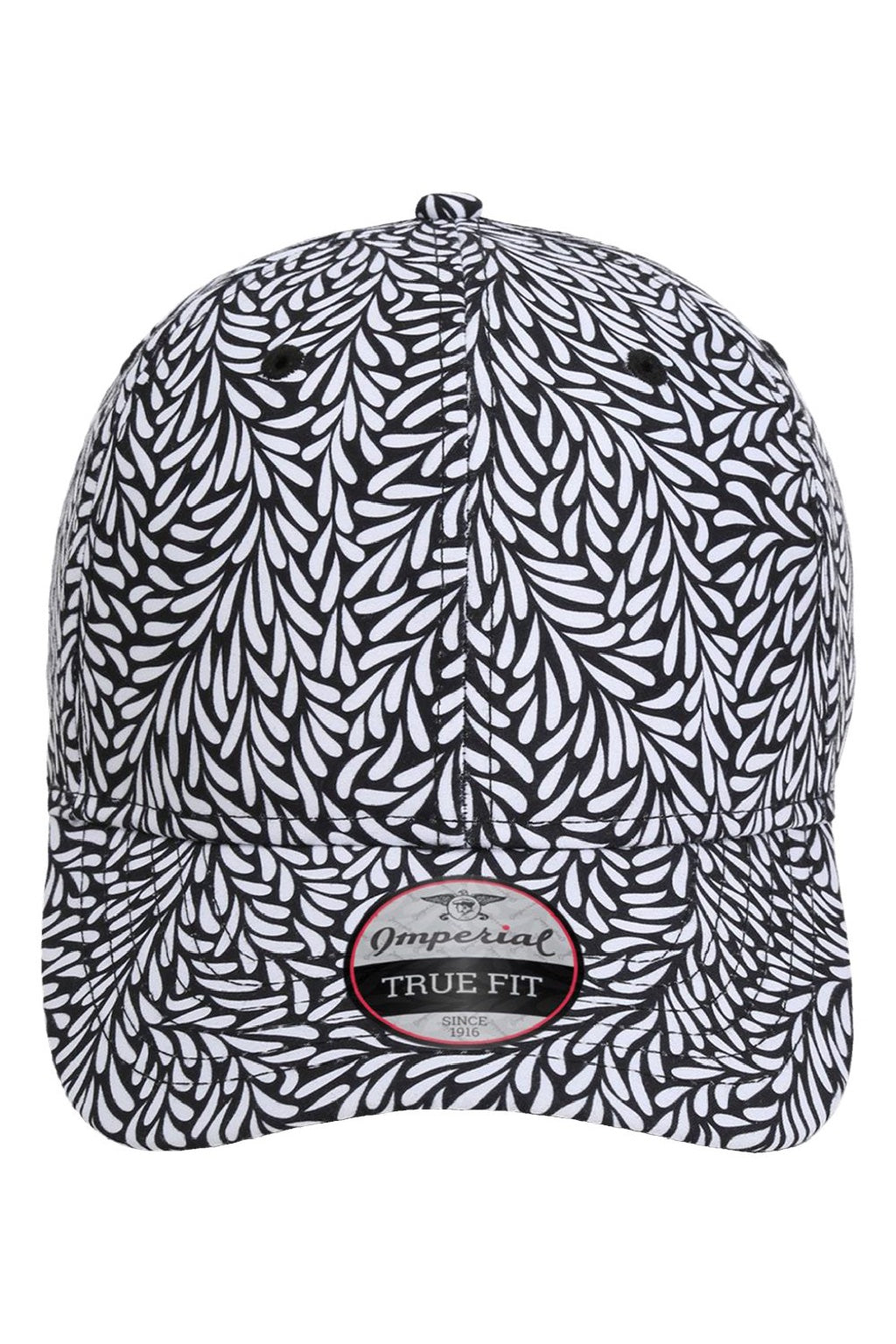 Imperial Hats 4065 Mens The Mahalo Moisture Wicking Snapback Hat Throwback Black Flat Front