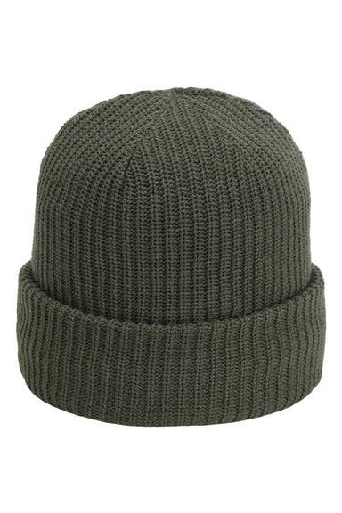Imperial Hats 6020 Unisex The Mogul Cuffed Beanie Earth Green Flat Front