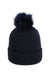 Imperial Hats 6014 Unisex The Montage Pom Cuffed Beanie Navy Blue Flat Front