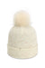 Imperial Hats 6014 Unisex The Montage Pom Cuffed Beanie Putty Flat Front