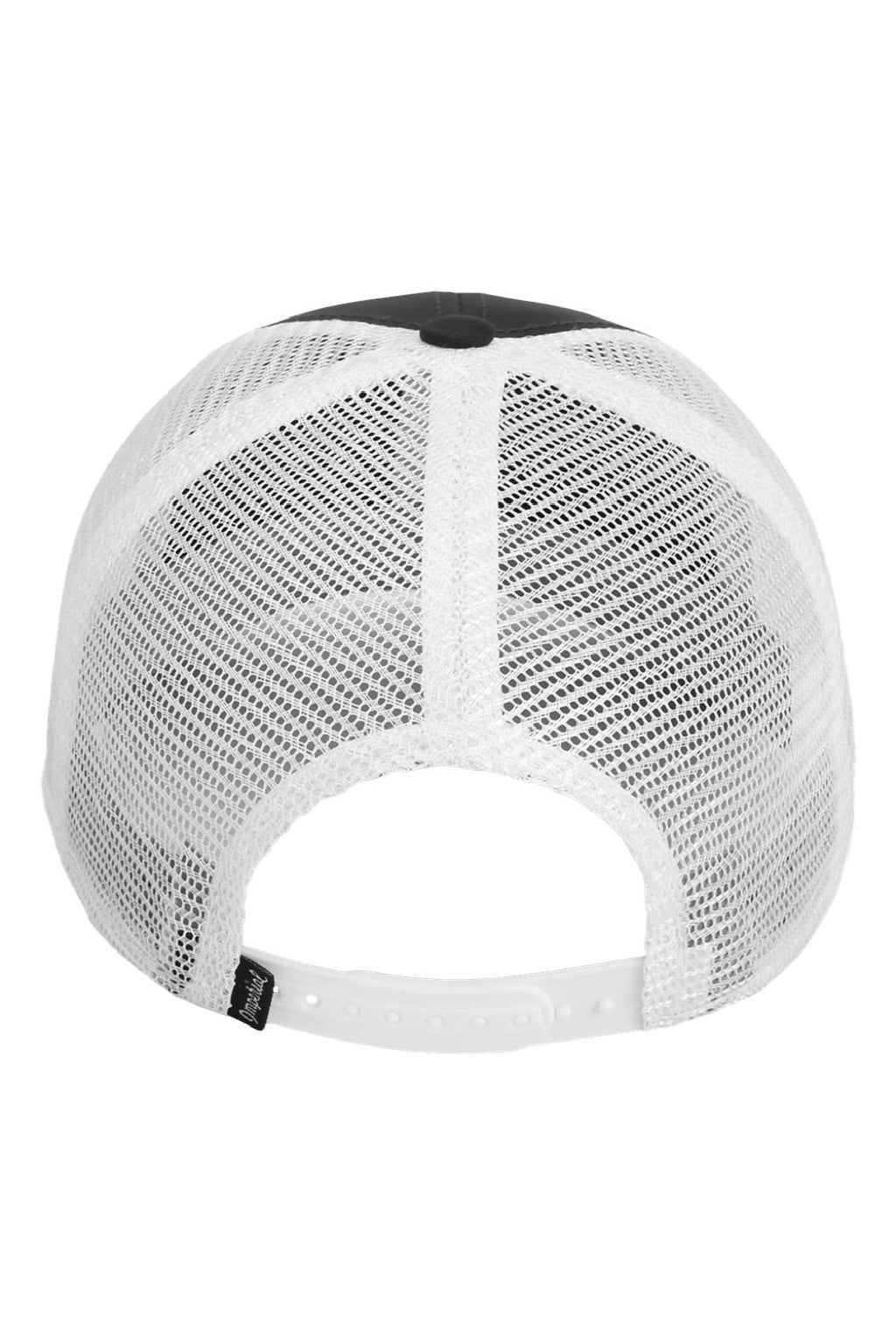 Imperial Hats 7055 Mens The Night Owl Performance Moisture Wicking Snapback Hat Black/White Flat Back