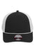 Imperial Hats 7055 Mens The Night Owl Performance Moisture Wicking Snapback Hat Black/White Flat Front