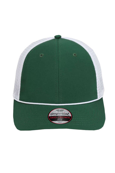 Imperial 7055 Mens The Night Owl Performance Rope Hat Forest Green/White Flat Front
