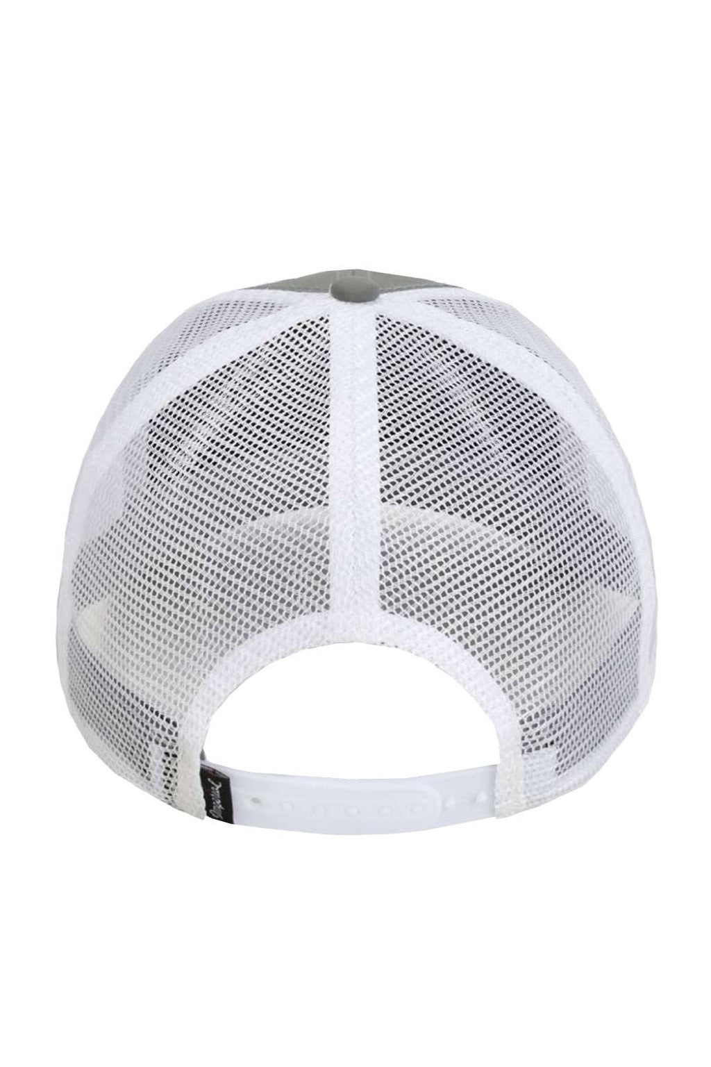 Imperial Hats 7055 Mens The Night Owl Performance Moisture Wicking Snapback Hat Grey/White Flat Back