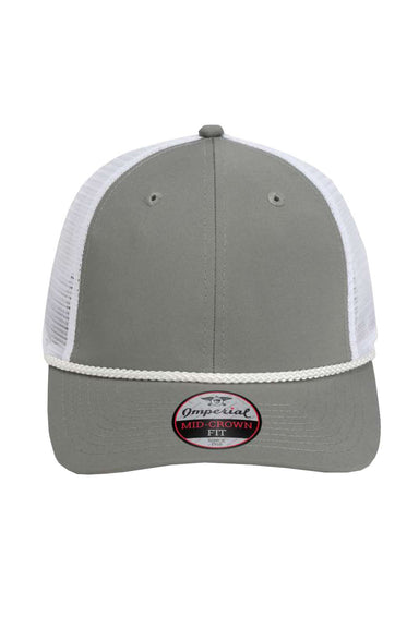 Imperial 7055 Mens The Night Owl Performance Rope Hat Grey/White Flat Front