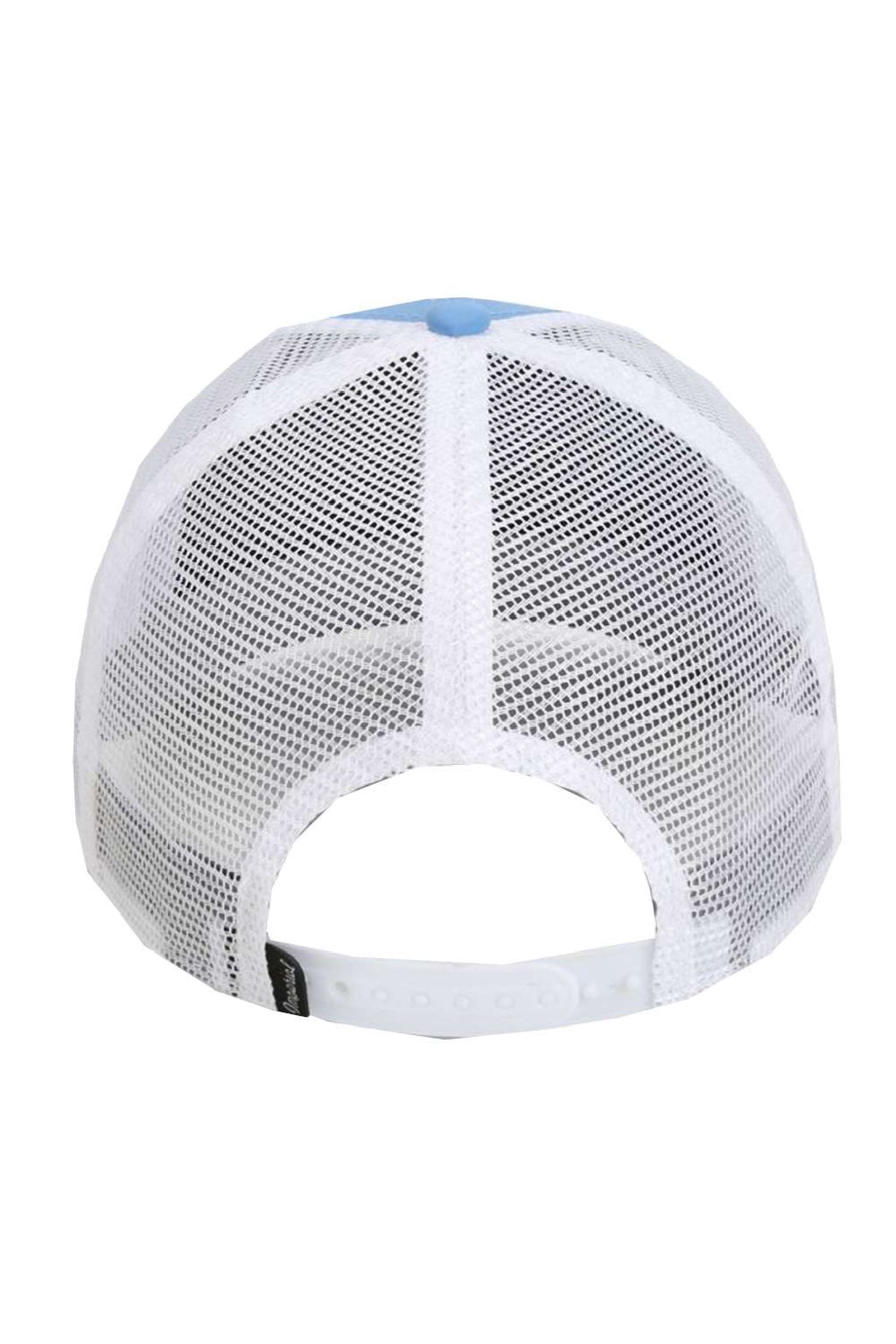 Imperial Hats 7055 Mens The Night Owl Performance Moisture Wicking Snapback Hat Powder Blue/White Flat Back