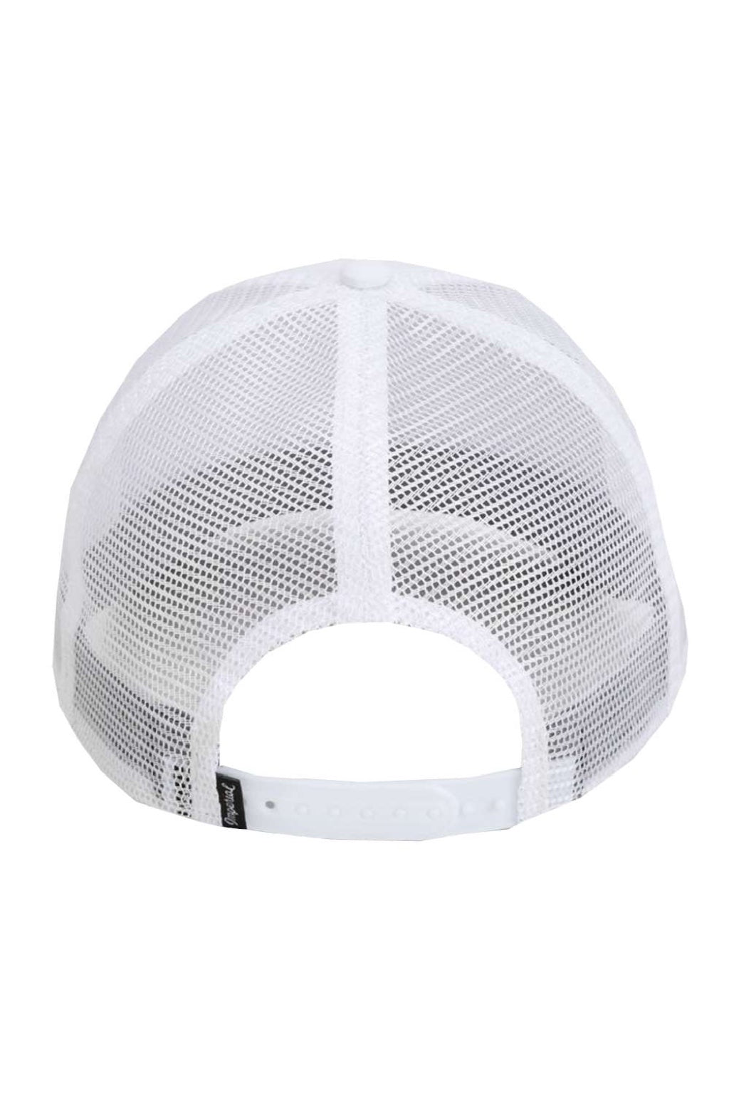 Imperial Hats 7055 Mens The Night Owl Performance Moisture Wicking Snapback Hat White Flat Back