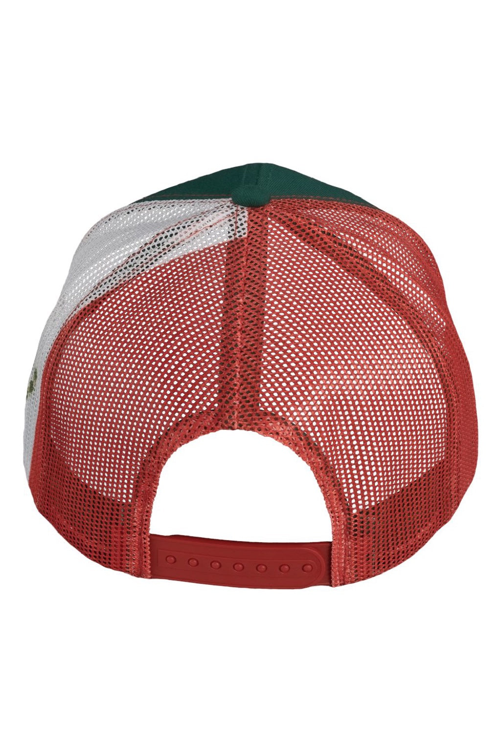 Kati Hats S700M Mens Printed Mesh Snapback Trucker Hat Dark Green/Red/Mexico Flag Flat Back