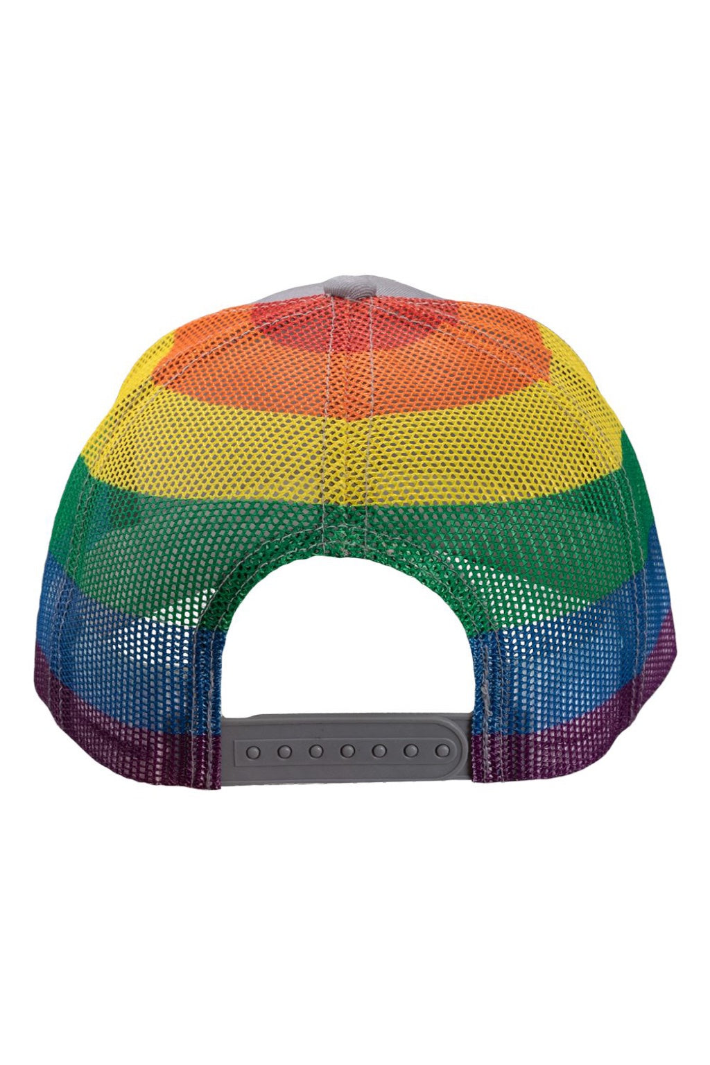 Kati Hats S700M Mens Printed Mesh Snapback Trucker Hat Grey/Rainbow Flat Back