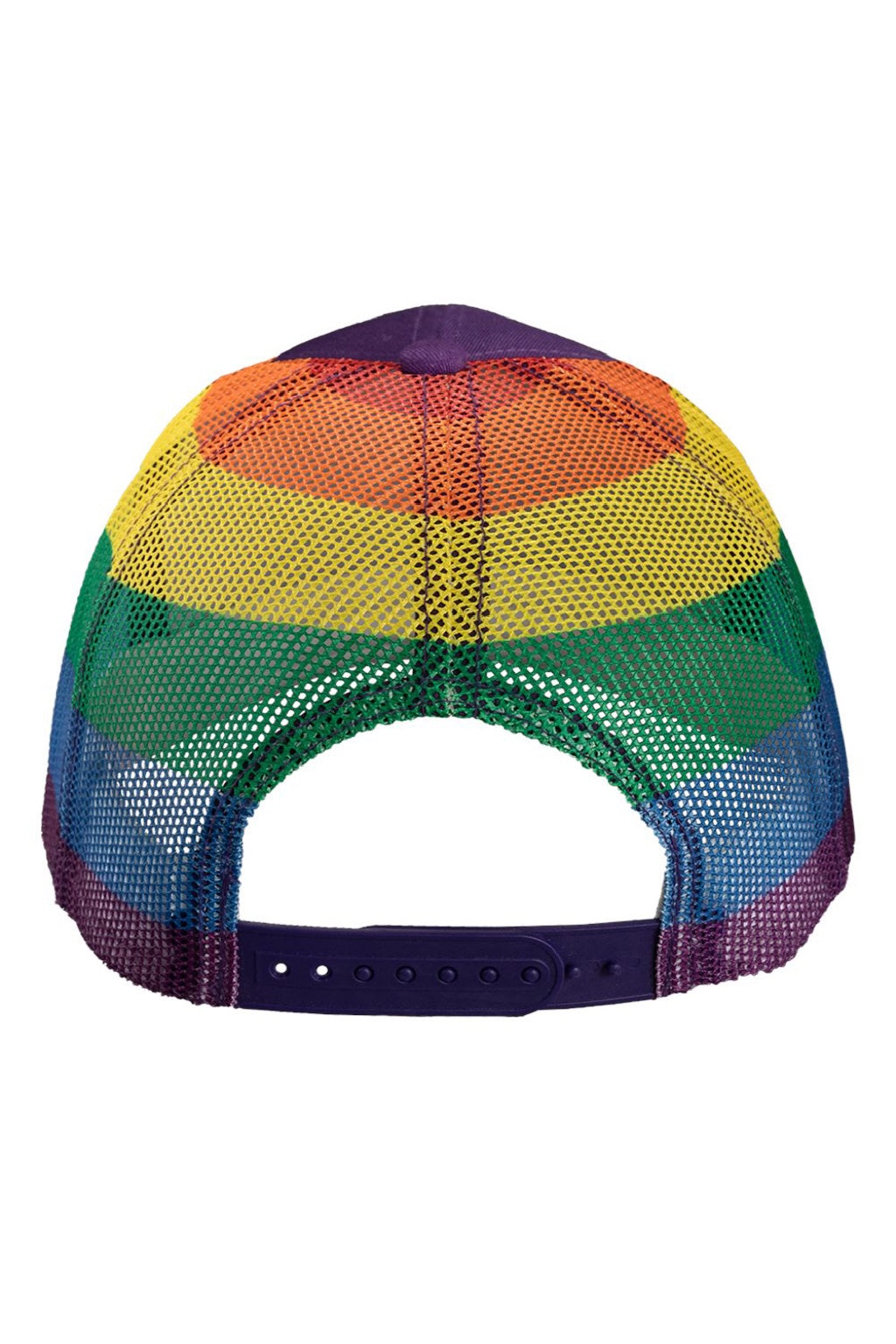 Kati Hats S700M Mens Printed Mesh Snapback Trucker Hat Purple/Rainbow Flat Back
