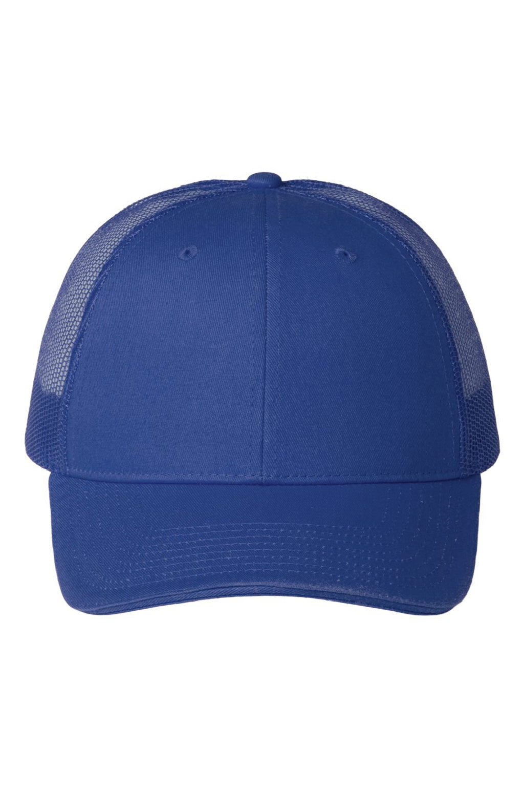 Valucap Hats S102 Mens Sandwich Bill Adjustable Trucker Hat Royal Blue Flat Front