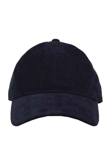 The Game GB568 Mens Relaxed Corduroy Hat Navy Blue Flat Front
