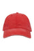 The Game Hats GB465 Mens Pigment Dyed Adjustable Hat Red Flat Front