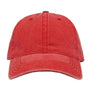 The Game Hats Mens Pigment Dyed Adjustable Hat - Red - Closeout