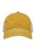 The Game Hats GB460 Mens Pigment Dyed Adjustable Trucker Hat Mustard Yellow/Stone Flat Front
