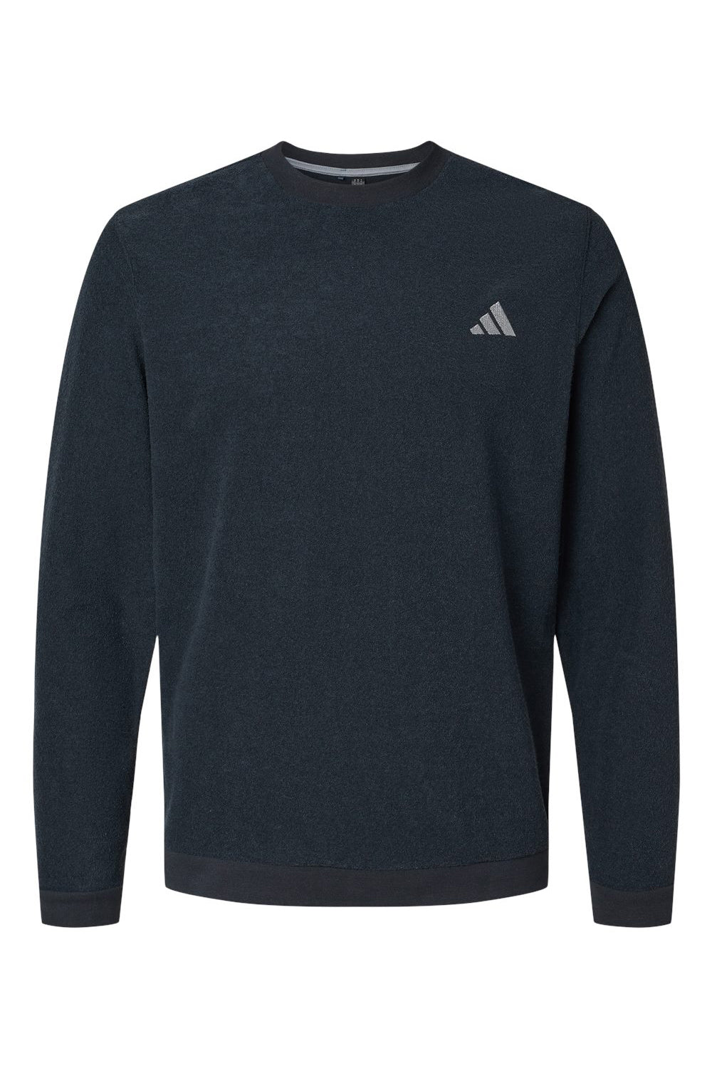 Adidas A586 Mens Crewneck Sweatshirt Black Flat Front