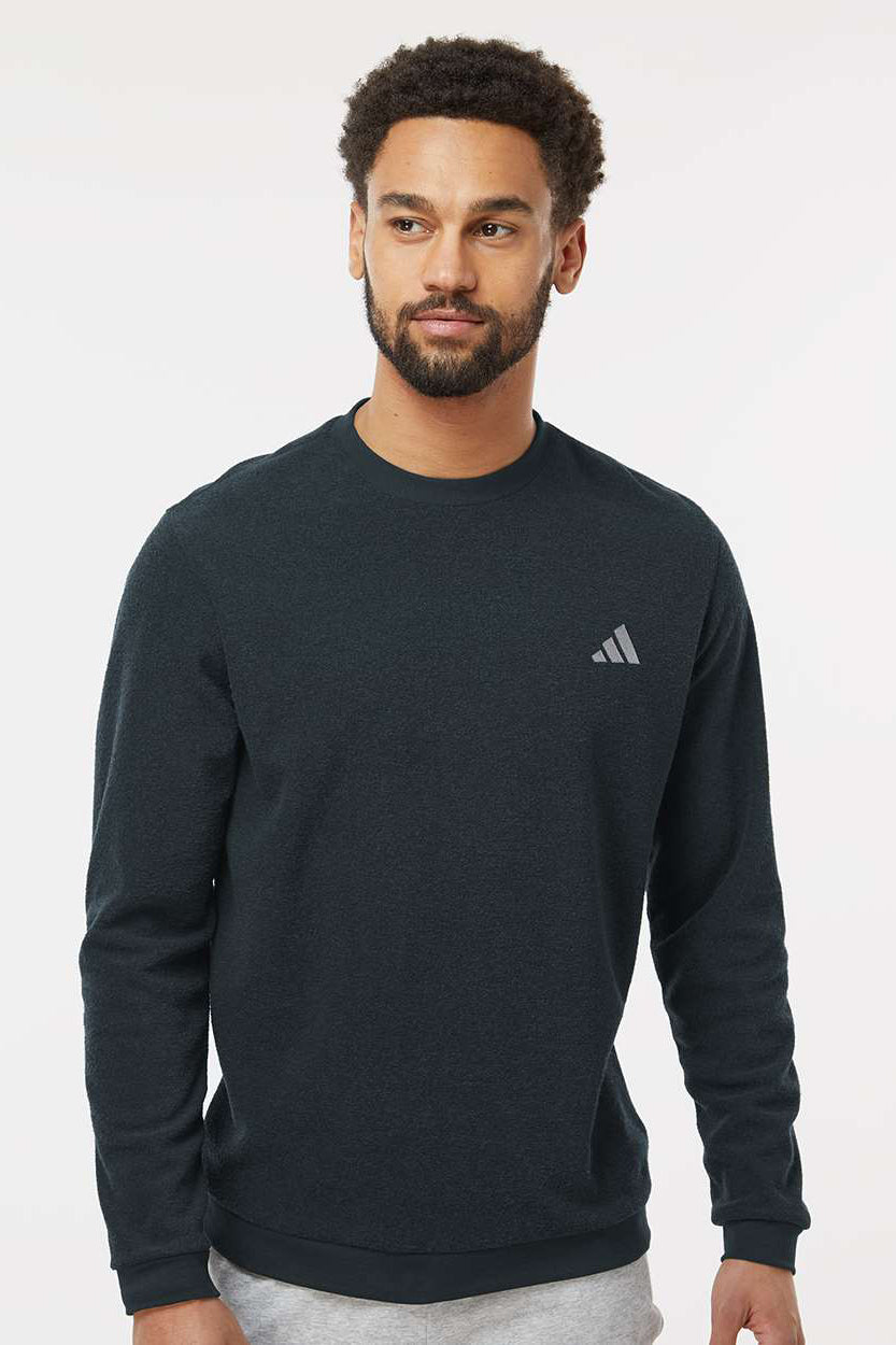 Adidas A586 Mens Crewneck Sweatshirt Black Model Front