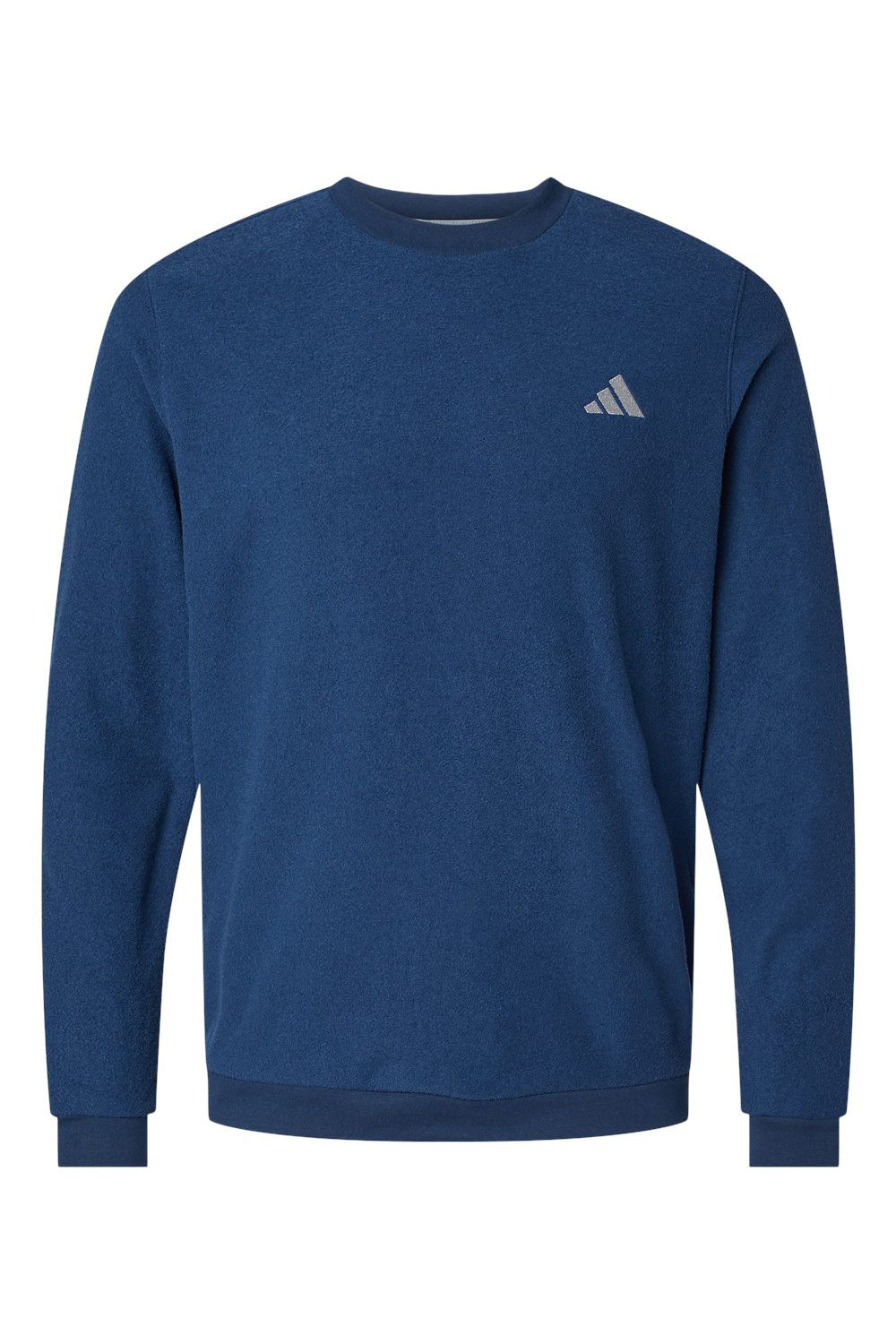 Adidas A586 Mens Crewneck Sweatshirt Collegiate Navy Blue Flat Front