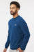Adidas A586 Mens Crewneck Sweatshirt Collegiate Navy Blue Model Side