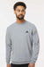 Adidas A586 Mens Crewneck Sweatshirt Grey Model Front