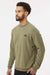 Adidas A586 Mens Crewneck Sweatshirt Olive Strata Model Side