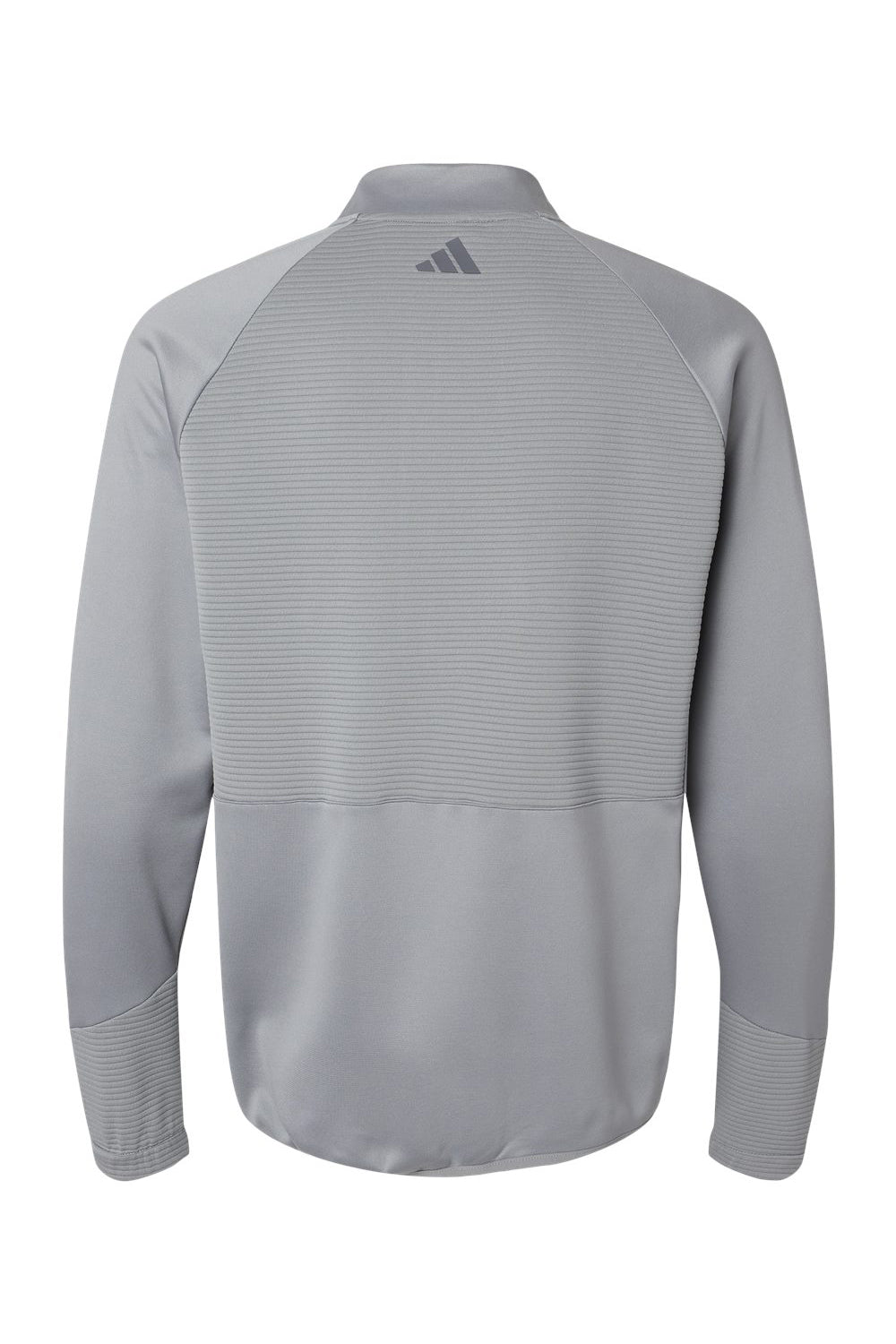Adidas A587 Mens 1/4 Zip Sweatshirt Grey Flat Back